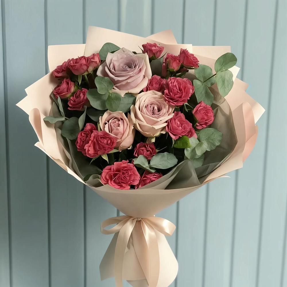 Букет цветов из: Гвоздики и Розы в Старокорсунской