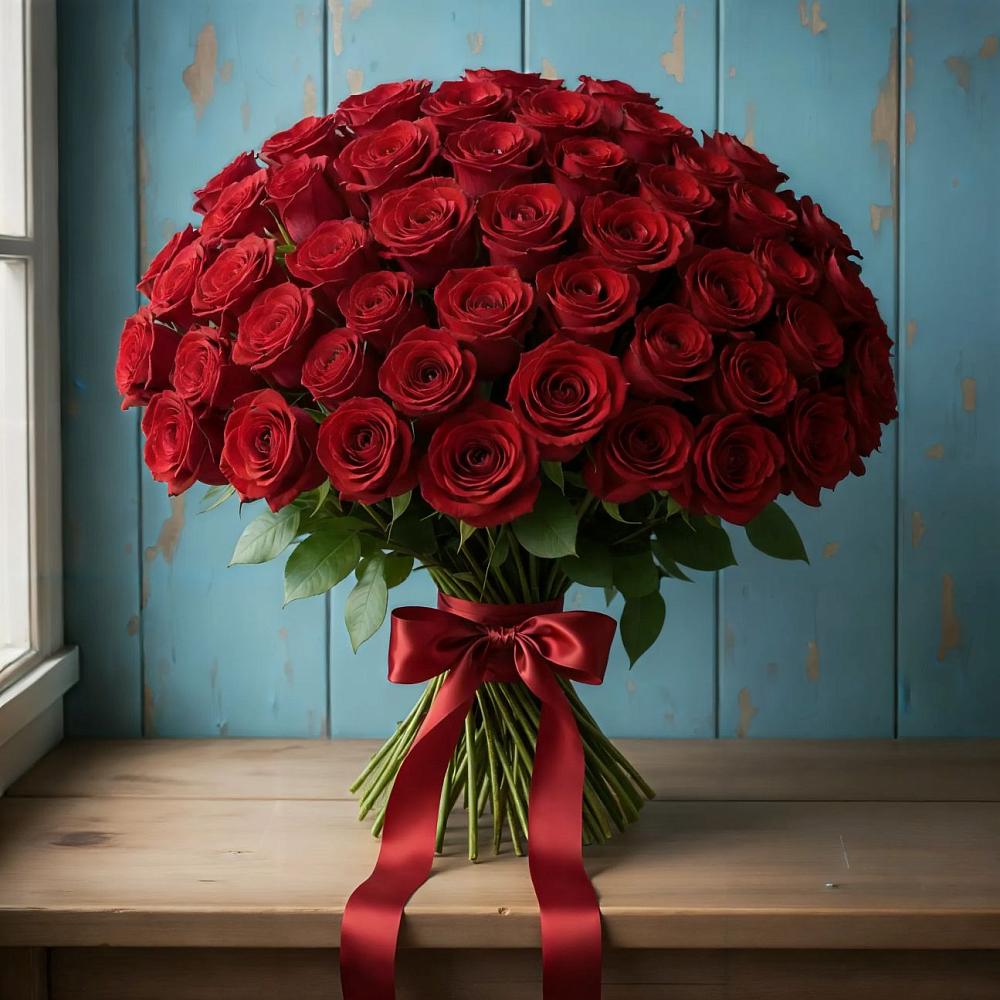 Букет Красные розы Блэк Меджик в Старокорсунской