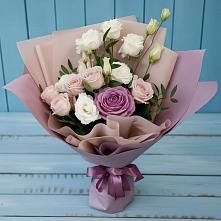 Букет цветов из:  Розы и Лизиантусы в Старокорсунской