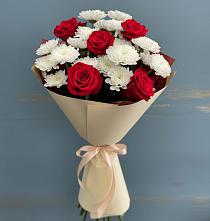 Букет цветов из:  Розы и Хризантемы в Старокорсунской
