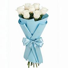 Букет 7 белых роз Проуд в Старокорсунской