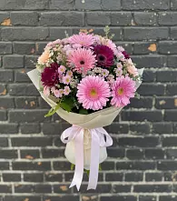 Букет цветов из:  Герберы и Хризантемы в Старокорсунской