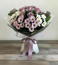 Букет цветов из:  Хризантемы и Розы в Старокорсунской