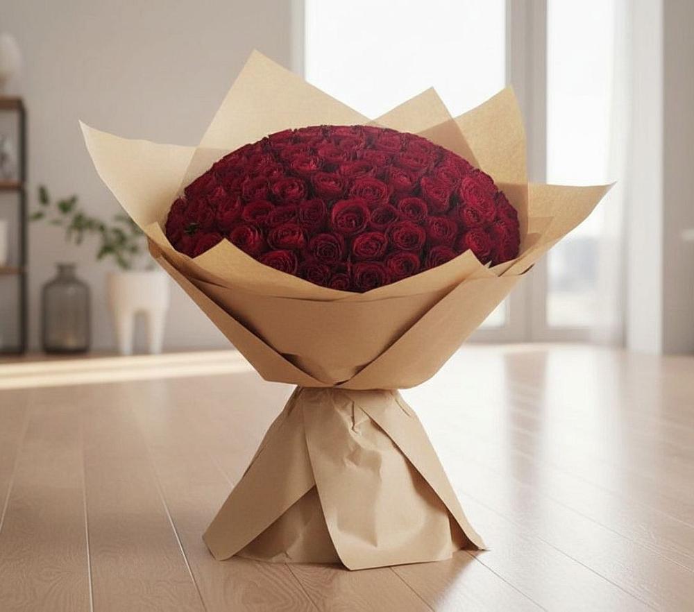 Букет 101 Красная роза в Старокорсунской