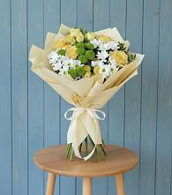 Букет цветов из:  Хризантемы и Розы в Старокорсунской