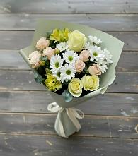 Букет цветов из:  Альстромерии, Розы и Хризантемы #REPLACE_PRED# Старокорсунской